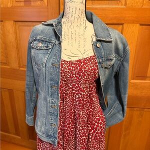 J. Crew Strawberry print Maxi Dress